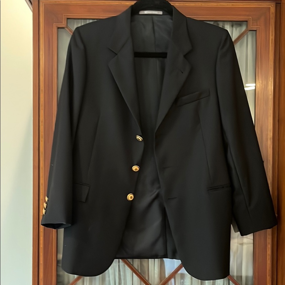Boys “His First Hickey Freeman” Navy Blazer with Gold Buttons